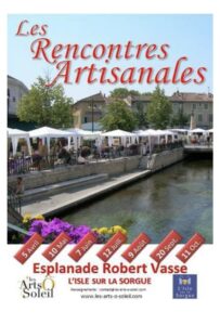 Affiche promotionnelle des journées artisanales de l'isole sur la Sorgue